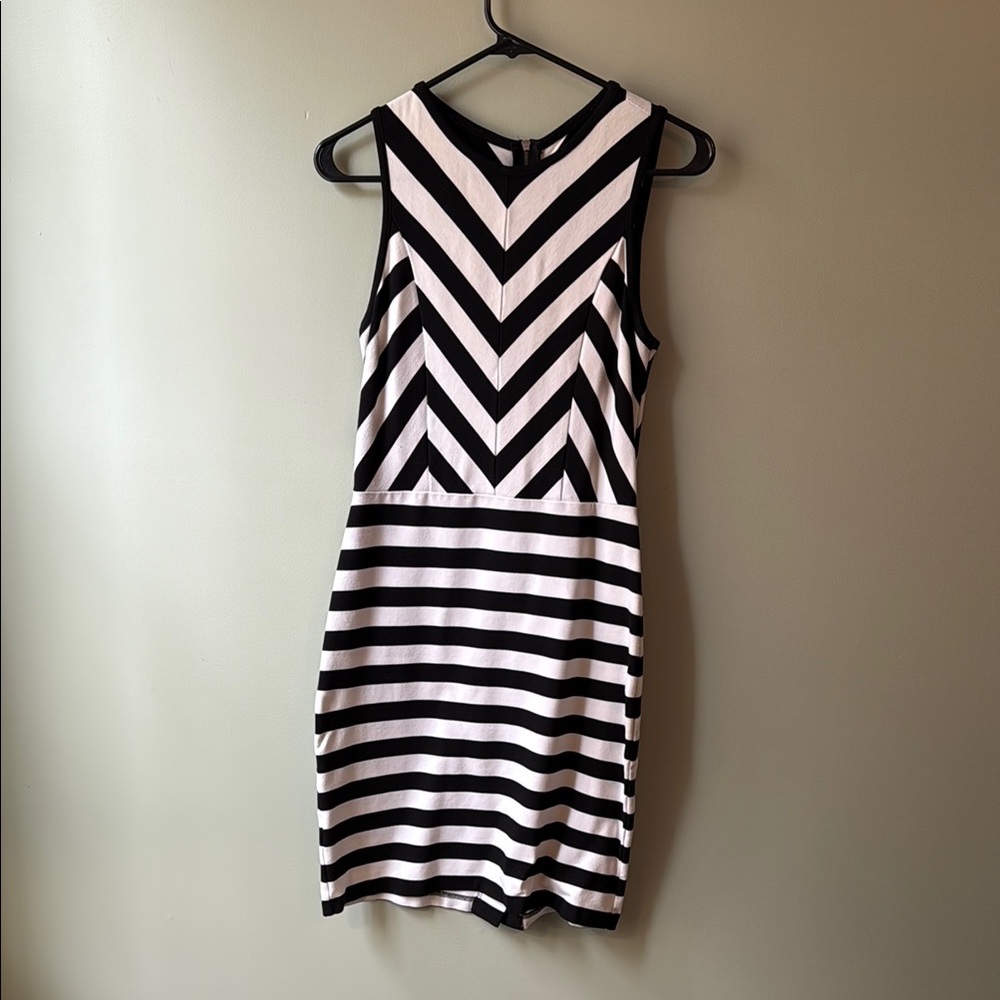 Black and White Striped Dress